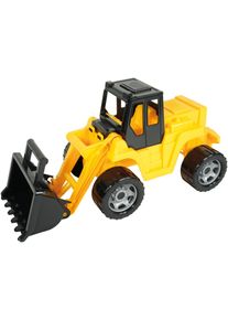 Spielzeug-Radlader LENA "Giga Trucks, Aufsitz-Schaufellader", gelb (gelb, schwarz), Spielzeugfahrzeuge, KinderB:27cm H:30cm T:63cm, Kunststoff, Spielzeug-Radlader, Made in Europe, B:27cm H:30cm T:63cm