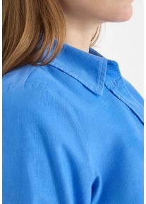 Hemdbluse Cecil, Damen, Gr. M (40), fountain blau, Web, Obermaterial: 100% Baumwolle, unifarben, normal h&uuml;ftlang, Rundhals, Blusen Hemdbluse, in feiner Cord-Qualit&auml;t