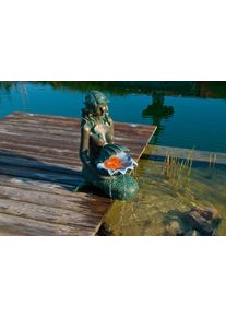 Teichfigur Ubbink "Wasserspiel Meerjungfrau", braun (braun, gr&uuml;n), B:34cm H:78cm T:46cm, Polyresin, Teichdeko, Teichfigur