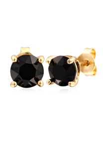 Paar Ohrstecker Kuzzoi "Ohrringe Basic Stecker Geo Kristalle 925 Silber" Gr. 6, gold, Ohrringe, Herren, 6, ohne Stein, Silber 925 (Sterlingsilber), Paar Ohrstecker