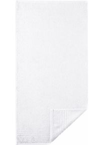 Badet&uuml;cher Egeria "Madison", wei&szlig;, B:70cm L:140cm, Walkfrottee, Obermaterial: 100% Baumwolle, Handt&uuml;cher, Badet&uuml;cher, Uni-Programm mit Streifenbord&uuml;re, reine Baumwolle
