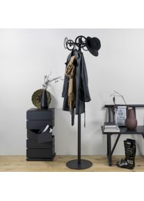 Garderobenst&auml;nder SPINDER DESIGN "Circle", schwarz, B:40cm H:174cm T:40cm &Oslash;:40cm, Metall, Garderobenst&auml;nder, Garderobenst&auml;nder, Metall, Breite 40 cm
