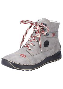 Winterboots Rieker, Damen, Gr. 41, grau, Lederimitat, Schuhe Winterboots, mit feiner Ziernaht, Topseller