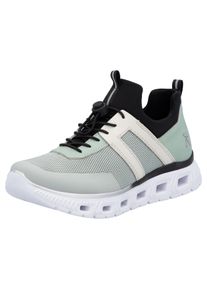 Slip-On Sneaker RIEKER SPORT, Damen, Gr. 39, gr&uuml;n (mint kombiniert), Lederimitat, Textil, Schuhe Slip-On Sneaker, Sportschuh, Halbschuh, Freizeitschuh in veganer Verarbeitung, Topseller