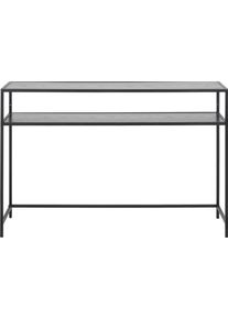 Konsolentisch ACTONA GROUP, schwarz (esche schwarz, matt schwarz, esche schwarz), B:120cm H:79cm T:35cm, Tische, Konsolentisch, Metallgestell und 1 Einlegeboden, Breite 120 cm, in weiteren Varianten