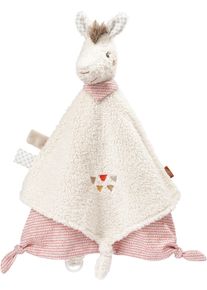 babyFEHN Schmusetuch FEHN "Peru, Lama Deluxe", Baby, grau (ecru, wollwei&szlig;), Jersey, Pl&uuml;sch, Softvelour, Schnuffelt&uuml;cher Schmusetuch, mit Befestigungsring f&uuml;r Schnuller