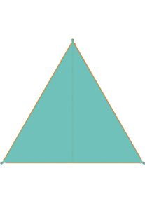 Sonnensegel BENT "Zip-Canvas", bunt (mint, rv orange), Sonnensegel, B/T: 250cm x 250cm, Polyester, Sonnensegel, B:250cm T:250cm