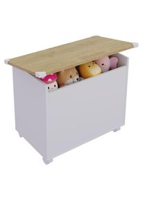 Sitztruhe Vcm "Holz Sitztruhe Sitzbank Truhe Kiste Bosula M", braun (wei&szlig;, honig, eiche), Obermaterial: 100% Holz Wood., Sitzb&auml;nke, Sitztruhe