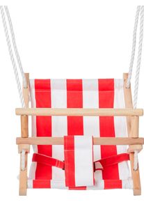 Babyschaukelsitz Happy People, rot (holz, rot, wei&szlig;), Schaukelsitze, Baby, bis 50 kg, Massivholz, Babyschaukelsitz, H:40cm T:24cm