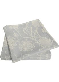 Stoffserviette Adam "Flower Cuve&eacute; Light" Gr. 1, grau (hellgrau), B:30cm L:30cm, Obermaterial: 100% Baumwolle, Servietten, Stoffserviette