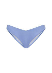 Bikini-Hose LSCN BY LASCANA "Gina", Damen, Gr. 36, N-Gr, blau (rauchblau), Recycling-Polyamid, unifarben, Badehosen Bikini-Hose, mit V-Bund