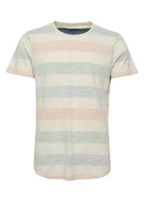 Rundhalsshirt Blend "Rundhalsshirt BHEfkin", Herren, Gr. S, blau (denim blau), Obermaterial: 70% Baumwolle CO. 30% Polyester PES., Shirts Rundhalsshirt