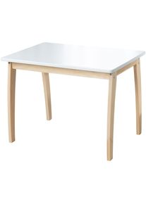 Kindertisch Roba "mit farbig lackierter Tischplatte, wei&szlig;", wei&szlig;, Tische, Kinder, B/H/T: 76cm x 56cm x 52cm, Kindertisch, B:76cm H:56cm T:52cm