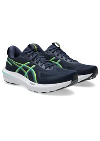 Laufschuh asics "GT-1000 14", Herren, Gr. 49, blau (midnight, cacti), Synthetik, Schuhe Laufschuh, f&uuml;r mehr Stabilit&auml;t