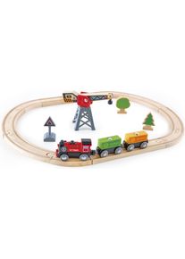 Spielzeug-Eisenbahn HAPE "Eisenbahn-Set Fracht", bunt, Spielzeugfahrzeuge, Kinder, Spielzeug-Eisenbahn
