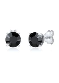 Paar Ohrstecker Kuzzoi "Ohrringe Basic Stecker Geo Kristalle 925 Silber", schwarz, Ohrringe, Herren, ohne Stein, Silber 925 (Sterlingsilber), Paar Ohrstecker