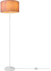 Paco Home Stehlampe "Luca Stella", wei&szlig;, &Oslash; 38cm H: 144cm, Leuchten, Standleuchte Stoff Lampenschirm Retro Vintage E27 Textilschirm, Stehlampe