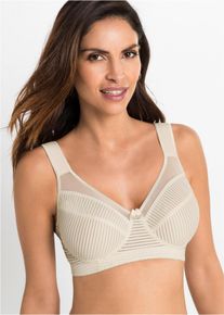 Minimizer-BH bonprix "Minimizer-BH ohne B&uuml;gel mit gepolsterten Tr&auml;gern", Damen, Gr. 75, Cup G, beige (champagner), Obermaterial: 92% Polyamid, 8% Elasthan. Futter: 92% Polyamid, 8% Elasthan, BHs Minimizer-BH, mit gepolsterten Tr&auml;gern, bequeme Passform, aus elastischem Material