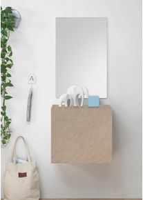 Garderobenschrank Home Affaire "Infinity", braun (lehmfarben argilla), B:55cm H:50cm T:30cm, Schr&auml;nke, Garderobenschrank