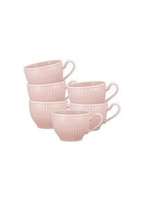 Espressotasse Seltmann Weiden "Espressotassen Amina 0,1 l 6er Set", rosa (ros&eacute;), 6 tlg., Porzellan, Trinkgef&auml;&szlig;e, Espressotasse