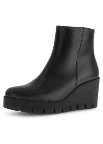 Keilstiefelette Gabor, Damen, Gr. 43, schwarz, Nappaleder, unifarben, Schuhe Keilstiefelette, Stiefelette, Businesschuh, Ankleboots mit Plateau
