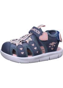 Sandale Kangaroos "K-Mini", M&auml;dchen, Gr. 23, blau (dunkelblau), Synthetik, Schuhe Sandale, mit Klettverschluss