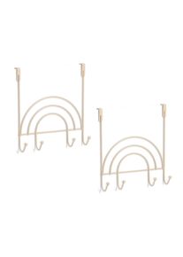 Garderobenleiste zeller PRESENT, beige, B:30cm H:33cm T:8cm, Metall, Garderobenhalter, Garderobenleiste, Regenbogen Design