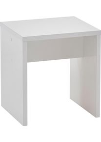 Arbeitshocker FMD "Schminki", wei&szlig; (wei&szlig; edeglanz), B:40cm H:44cm T:35cm, Hocker, Arbeitshocker