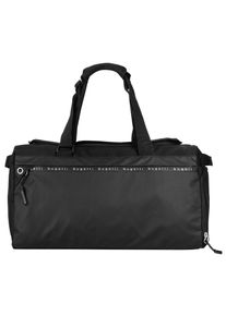 Reisetasche Bugatti "BLANC DELIGHT", Damen, Gr. B/H/T: 43cm x 25cm x 19cm onesize, schwarz, Kunstfaser, leicht gl&auml;nzend, unifarben, Taschen Reisetasche