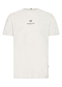 Rundhalsshirt Kronstadt "Rundhalsshirt KSMccarto", Herren, Gr. M, grau (lt grau), Obermaterial: 100% Baumwolle CO., Shirts Rundhalsshirt