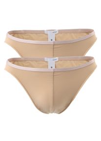 Slip HOM "Slip 2er Pack", Herren, Gr. M, beige (nude), Obermaterial: 76% Polyamid PA. 24% Elasthan EL., Unterhosen Slip