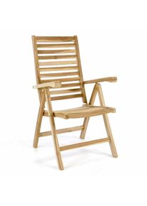 Gartenstuhl Vcm "Gartenstuhl Hochlehner Klappstuhl Holz Teak", braun, Obermaterial: 100% Holz Wood., St&uuml;hle, Gartenstuhl