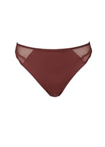 String After Eden, Damen, Gr. XL, berry, Obermaterial: 87% Nylon, 13% Elasthan, k&ouml;rpernah, Unterhosen String, mit Spitzendetails