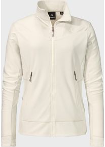 Sch&ouml;ffel Fleecejacke SCH&Ouml;FFEL "Fleece Jkt Style Blaueis WMS", Damen, Gr. 42, beige (9040, natur), Oberstoff: 94% Polyester, 6% Elasthan, regular fit, hoch geschlossener Ausschnitt, Jacken Fleecejacke