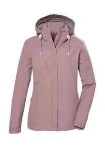 Outdoorjacke Killtec "KOS 61 WMN JCKT", Damen, Gr. 46, rosa (rauchrosa), Obermaterial: 100% Polyester.Futter: 100% Polyester, Jacken Outdoorjacke, Funktionsjacke: wasser- und winddicht, atmungsaktiv, abnehmbare Kapuze