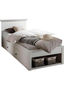 Home Affaire, Bett &raquo;California Doppelbett im Landhausstil, Stauraumbett mit Schubladen&laquo; Bettgestell in 3 Breiten verf&uuml;gbar, Liegefl&auml;che 90/140/180 x 