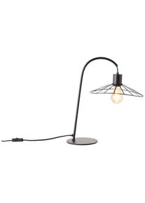 Brilliant, Tischleuchte &raquo;Leika&laquo; E27 1 Stk. im Retro-Look, 45, 5 cm H&ouml;he, E27, Metall, schwarz matt, schwarz matt, 1, schwarz matt