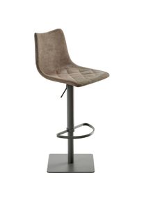 mayer Sitzm&ouml;bel Mayer Sitzm&ouml;bel, Barhocker &raquo;Bar- und Tresenhocker myTOBY&laquo; Gepolsterte Sitzschale Rautensteppung, Vintage Schlamm, B/H/T: 43 cm x 53 cm x 39 cm, 