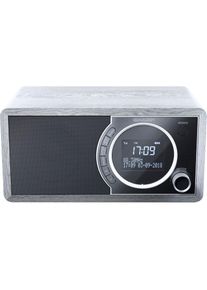 Sharp, Digitalradio (DAB+) &raquo;DR-450&laquo; (Bluetooth Automatische Senderverfolgung Digitalradio (DAB+) FM-Tuner mit RDS 6 W), grau, Edelstahl-Frontplatte