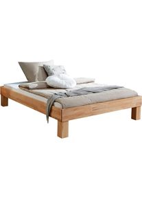 Relita, Massivholzbett &raquo;Julia&laquo; stabverleimte Buche, mit nat&uuml;rlicher Holzstruktur, ohne Kopfteil, Buche ge&ouml;lt, Liegefl&auml;che L&auml;nge Breite: 200 cm x 180 