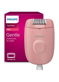 Philips, Epilierer &raquo;Series 2000&laquo; 1 Stk. Aufs&auml;tze kompakter Epilierer mit Kabel und Massageaufsatz, rosa, Sanft zur Haut: Der Massageaufsatz ist 