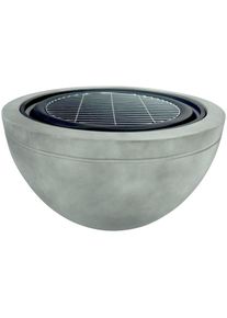 Buschbeck, Feuerschale &raquo;Madrid 60 grau&laquo; &Oslash;xH: 60x51 cm, mit Grillfunktion, grau, Magnesia, Stahl, grau