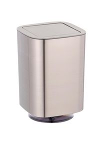 Wenko, Kosmetikeimer &raquo;Auron&laquo; mit Schwingdeckel, 6 Liter, silberfarben, Kunststoff,