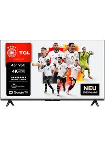 TCL, LED-Fernseher &raquo;43V6CX1&laquo; 109 cm/43 Smart-TV 4K HDR, Multi-HDR, Dolby Vision, Game Master, Smart TV, Apple TV, schwarz, Smart TV: Google TV, Google