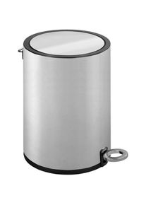 Wenko, Kosmetikeimer &raquo;Monza&laquo; 3 Liter, satiniert/schwarz, Edelstahl, Kunststoff,