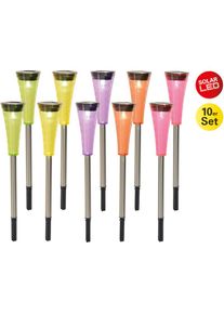 N&auml;ve n&auml;ve, LED Solarleuchte &raquo;Multi&laquo; 10 Stk. Solar, rot/gelb/orange/gr&uuml;n/violett,