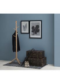 ACTONA GROUP, Kleiderst&auml;nder &raquo;Bremen&laquo; Garderobenst&auml;nder aus lackiertes Gummibaum mit asymmetrischen Details, Natur, Massivholz, Natur