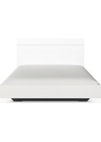 OTTO home, Futonbett &raquo;Bett Doppelbett Holzbett AGORDO&laquo; 180x200 cm, mit hohem Kopfteil und schwebender Optik MADE IN GERMANY, Alpinwei&szlig;, Liegefl&auml;che 