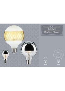 Paulmann, LED-Leuchtmittel &raquo;G125 Kopfspiegel 600lm 2700K 6,5W 230V schwarz matt&laquo; 1 Stk. Warmwei&szlig;, schwarz,