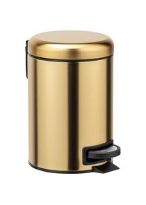 Wenko, Kosmetikeimer &raquo;Leman&laquo; 3 Liter, BxTxH: 17x25x22,5 cm, goldfarben, Edelstahl,